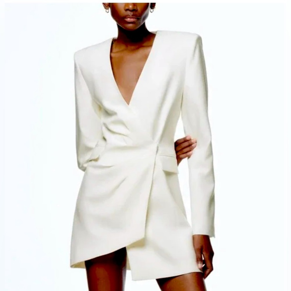 Zara Ecru blazer dress - NWOT, M